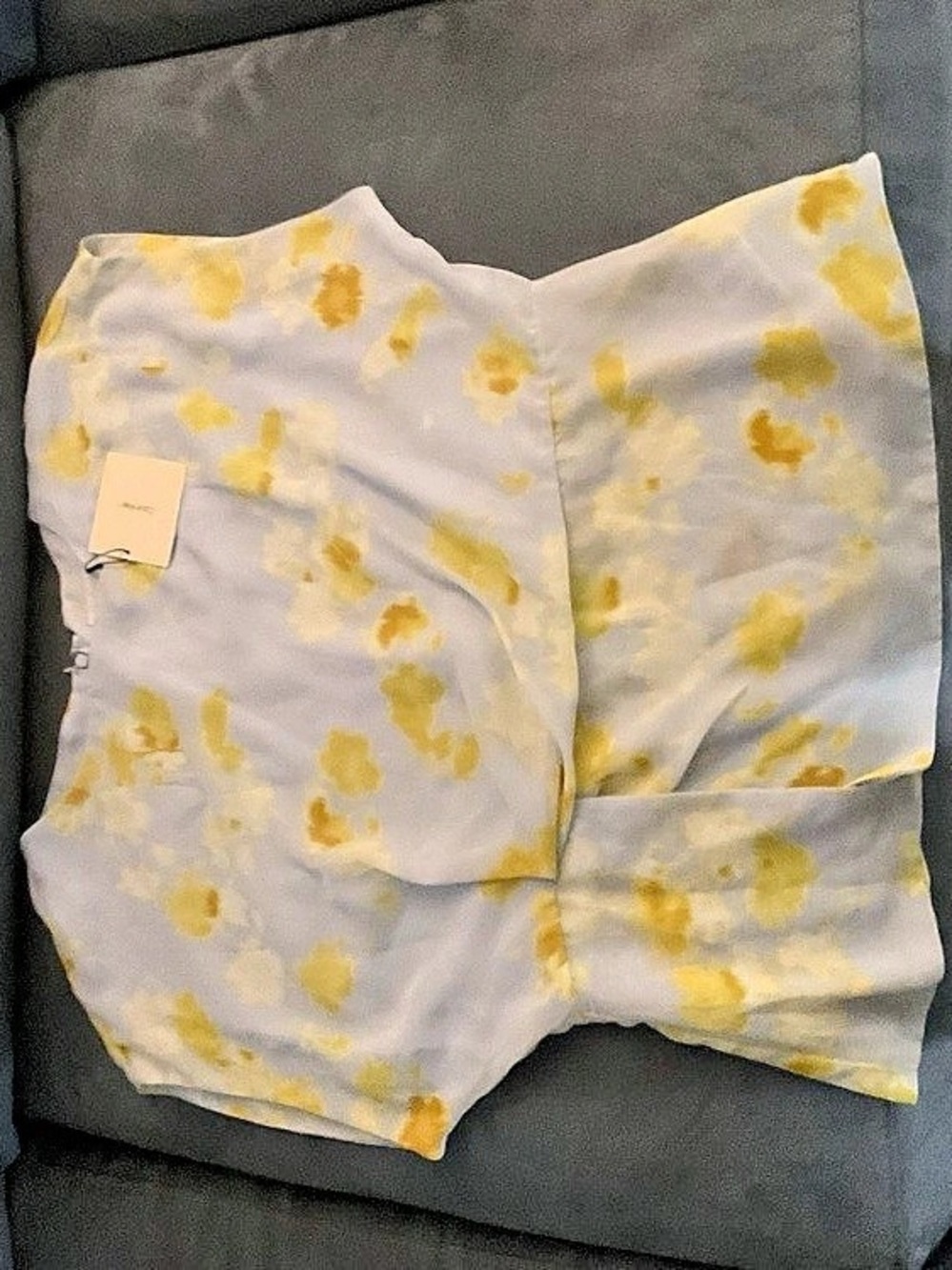 Calvin Klein Floral blouse in Gray & Yellow NWT